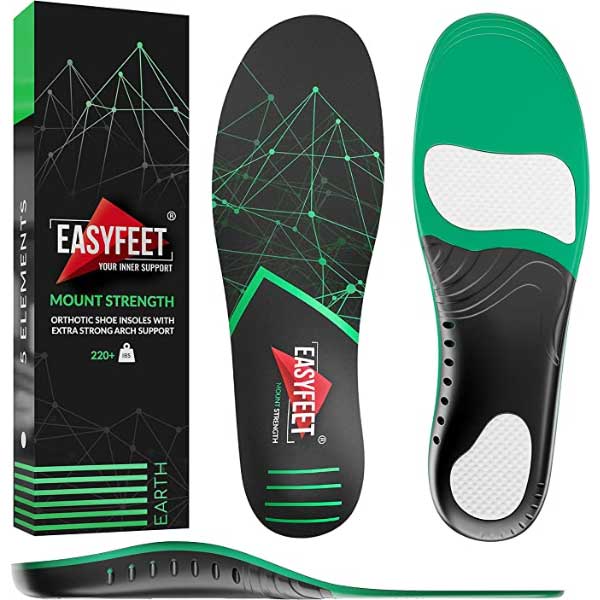 EASYFEET Plantar Fasciitis Strong Arch Support Insoles